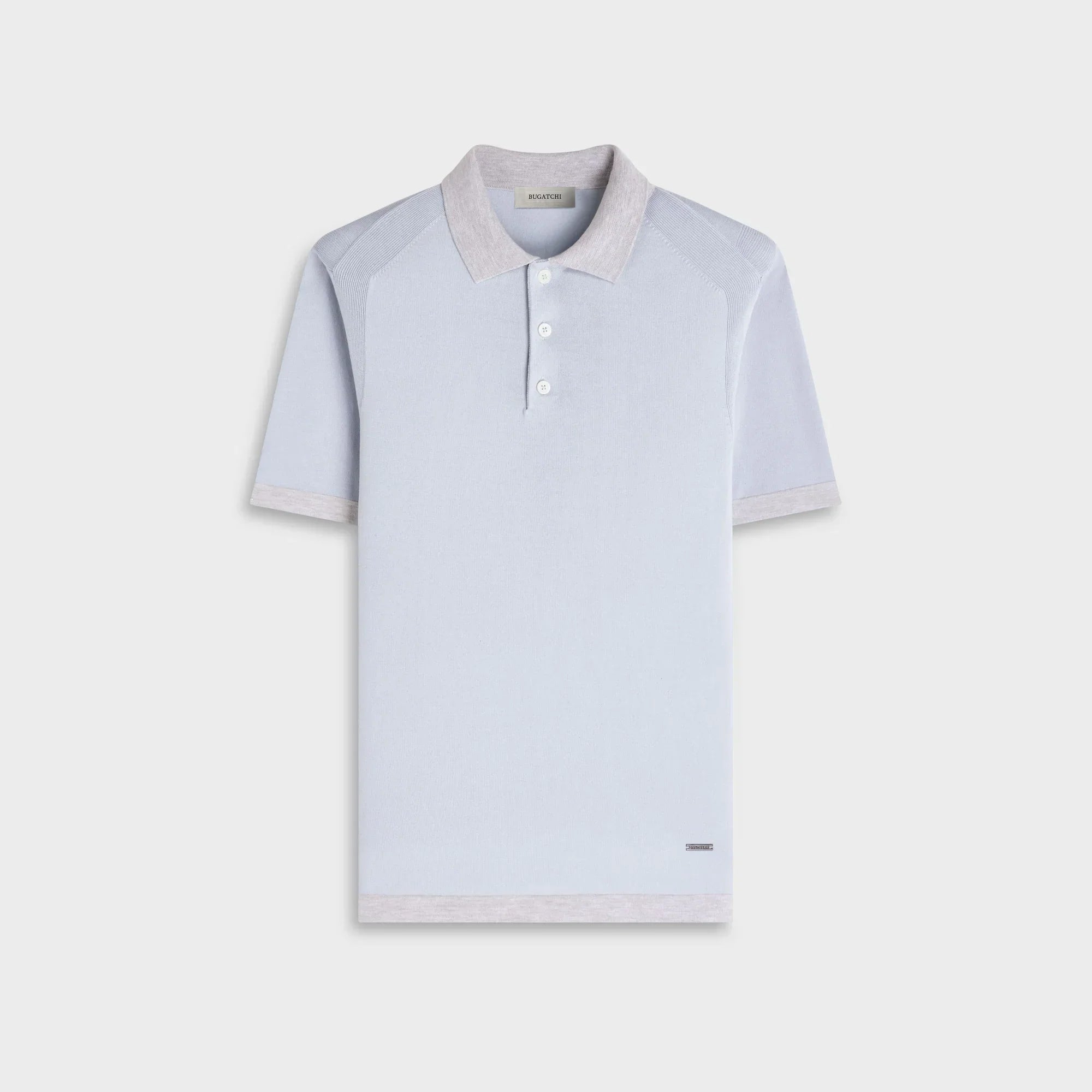 Jersey Knit Short-Sleeve Polo Sweater