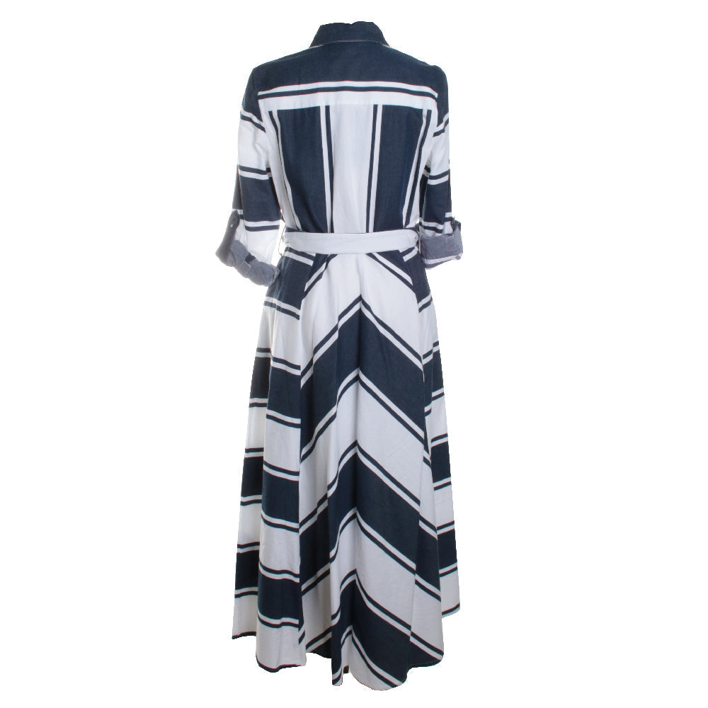 Casual Striped Maxi Dress