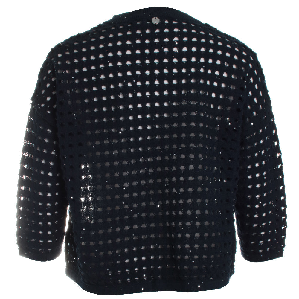 Cotton Blend Open Stitch Sweater