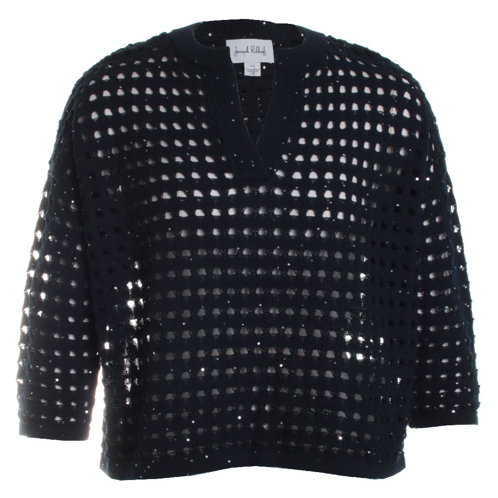 Cotton Blend Open Stitch Sweater