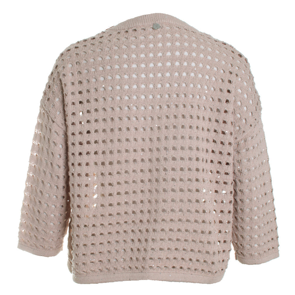 Cotton Blend Open Stitch Sweater