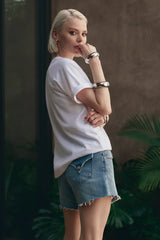 Devon Boyfriend Short w/ Flap Pocket