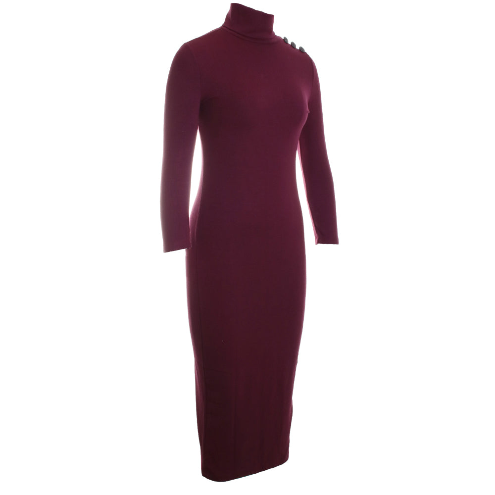 Voletta 3/4 Sleeve Turtleneck Sweater Dress