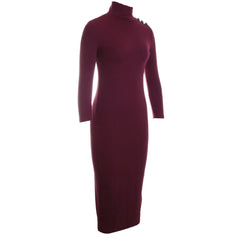 Voletta 3/4 Sleeve Turtleneck Sweater Dress