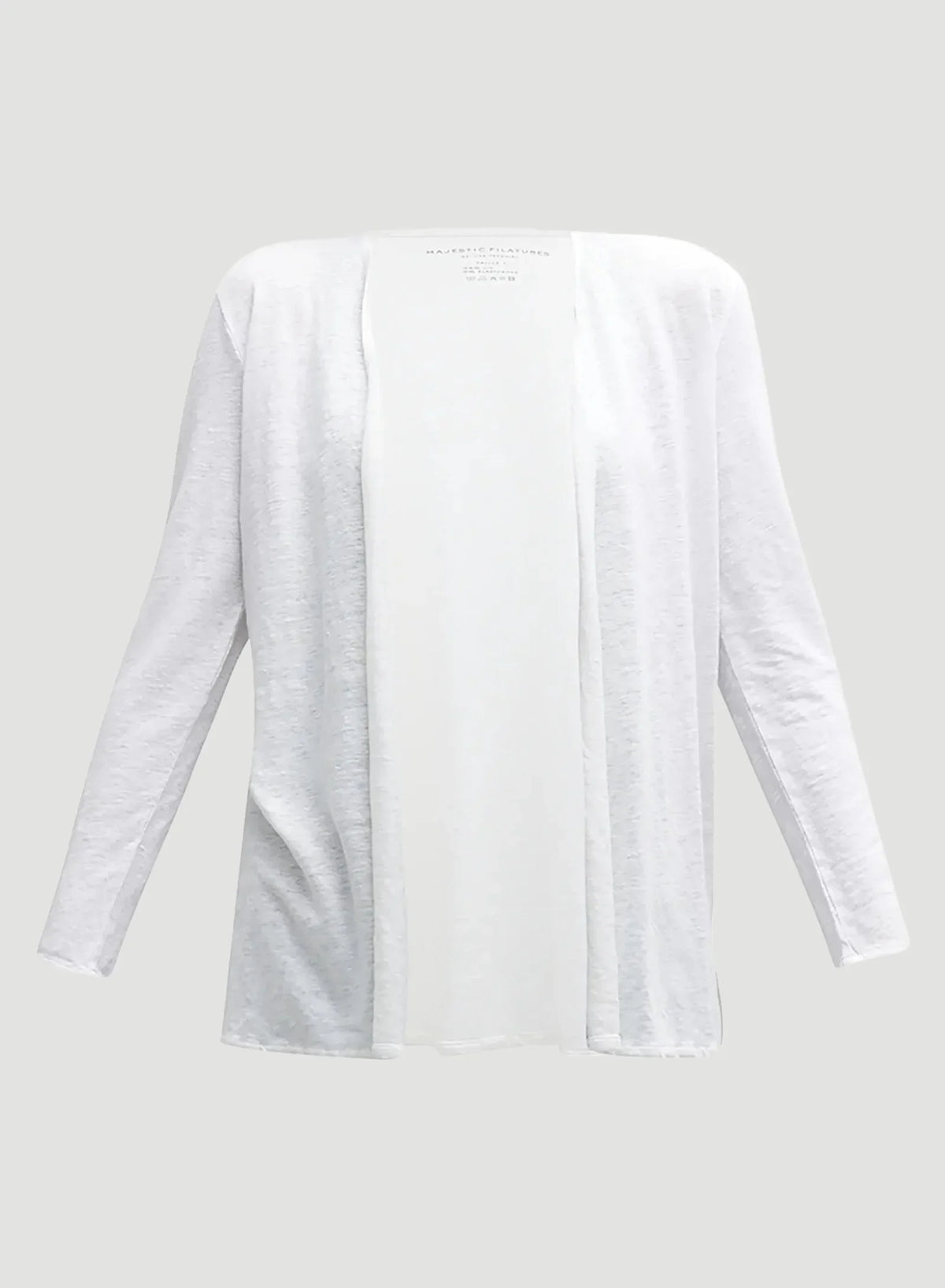 Stretch Linen Open Cardigan