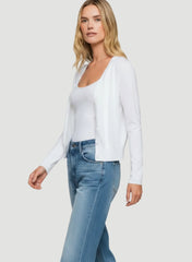 Stretch Linen V-Neck Cardigan