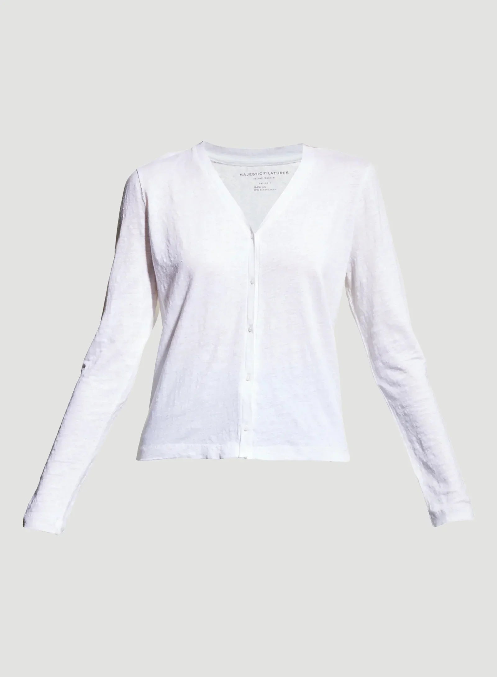 Stretch Linen V-Neck Cardigan