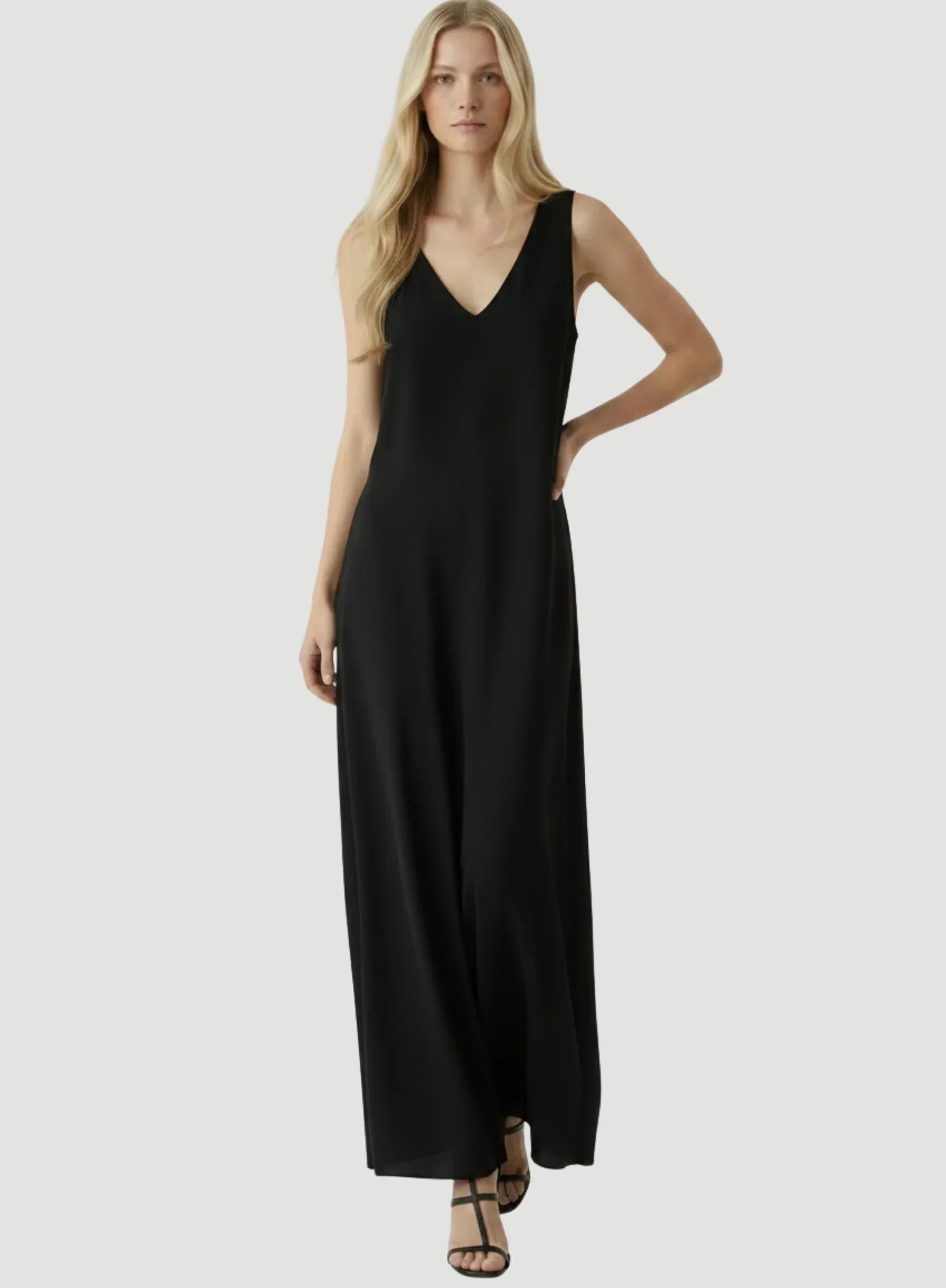 Suprima Cotton Interlock V-Neck Tank Maxi Dress