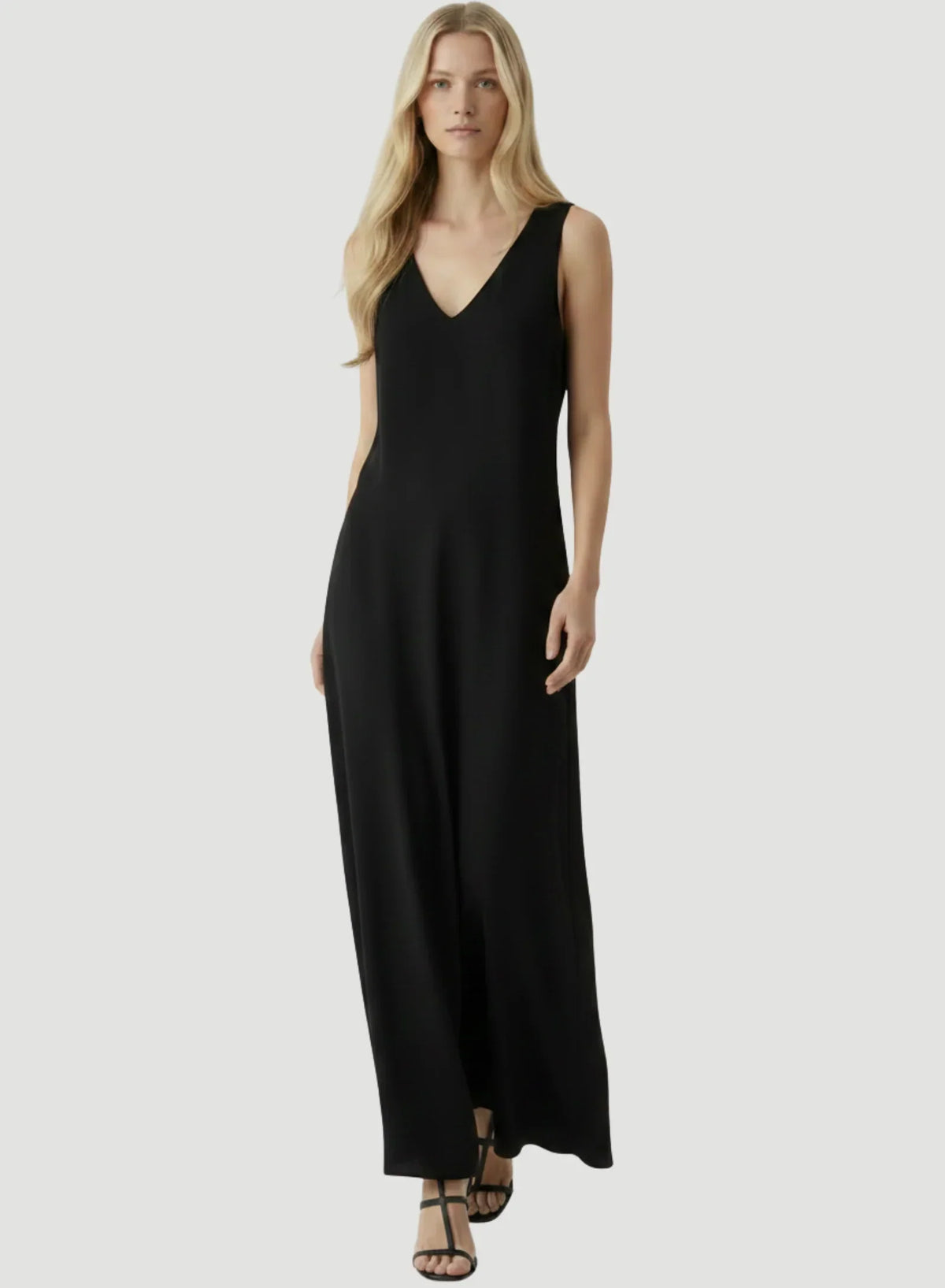 Suprima Cotton Interlock V-Neck Tank Maxi Dress