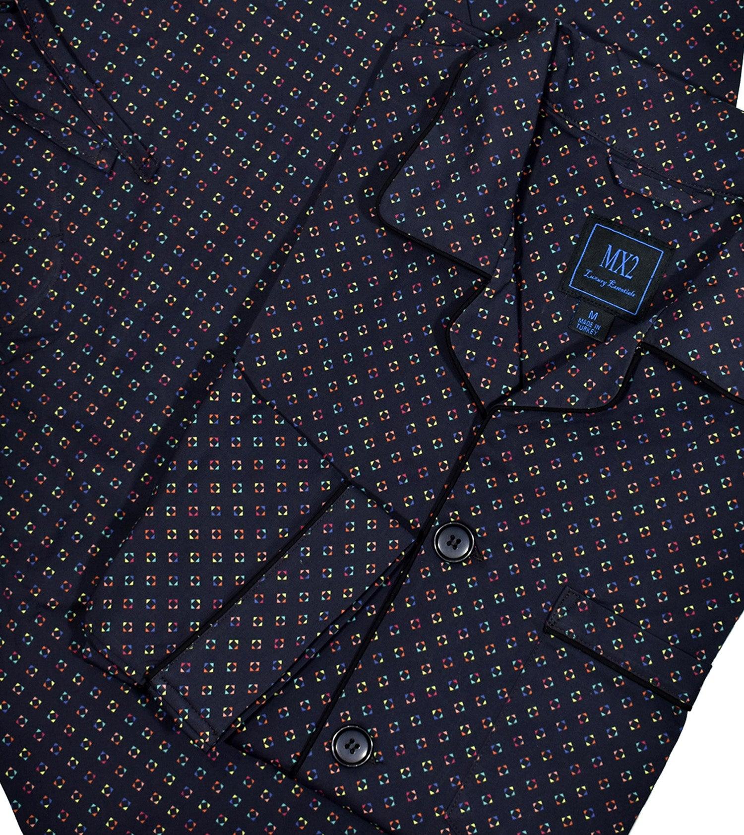 MP004 Black Multi Neat Pajama