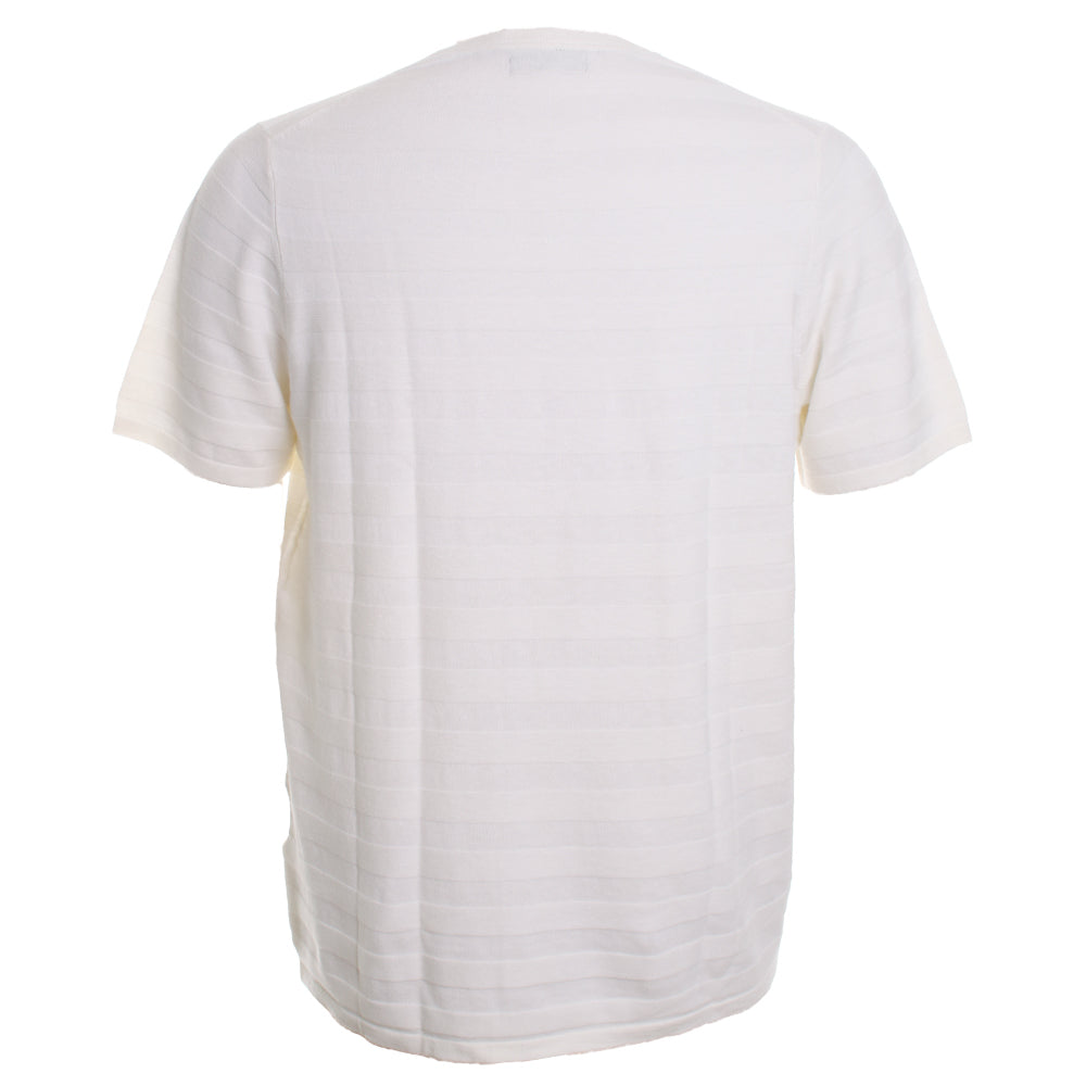 Textured Short Sleeve V Neck Tee