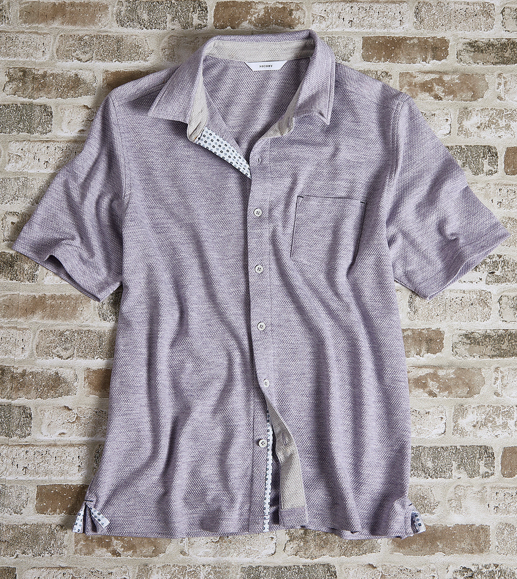 Heather Honeycomb Knit Shirt