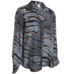 Gray Tiger Stripe Blouse