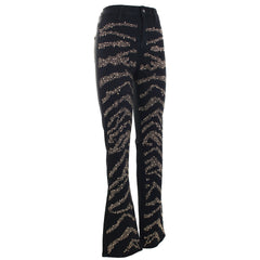Gold Studded Detailed Straight Leg Jeans