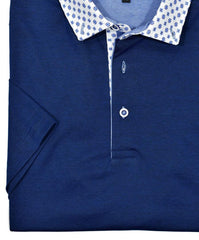 P104 Indigo Navy - Marcello Signature Collar Polo