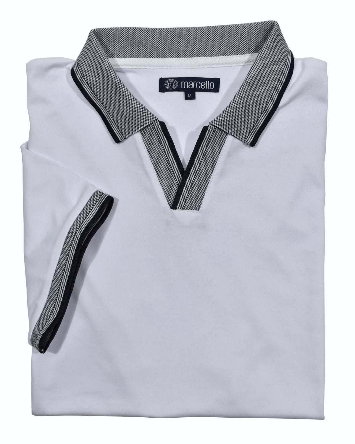 P229 White Open Collar Polo