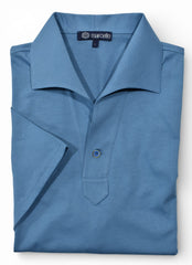P230 One Piece Collar Blue Knit Polo
