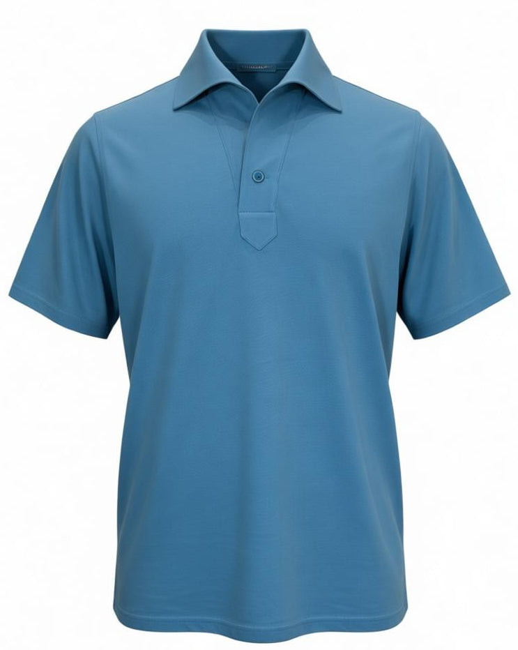 P230 One Piece Collar Blue Knit Polo