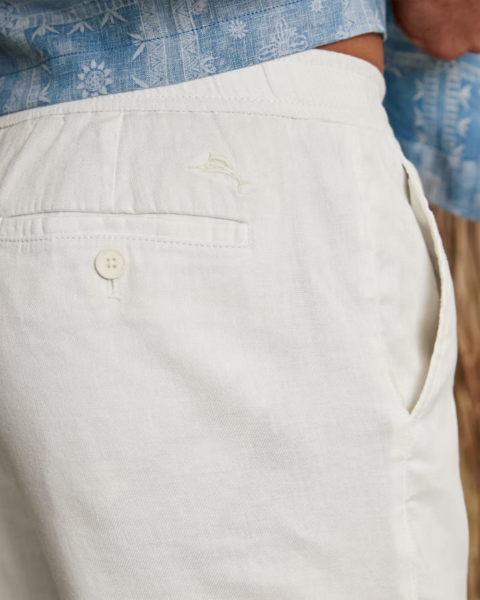 Beach Coast Stretch-Linen E-Waist Pants