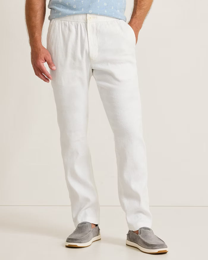 Beach Coast Stretch-Linen E-Waist Pants