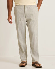 Beach Coast Stretch-Linen E-Waist Pants