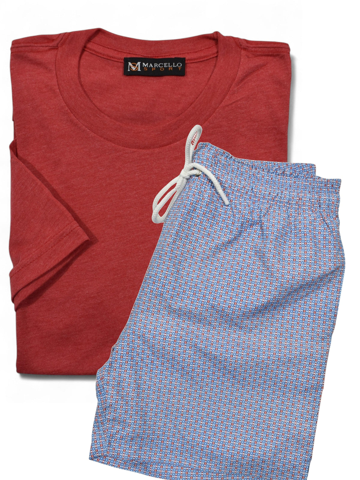 Micro Oval Swim & Red Tee