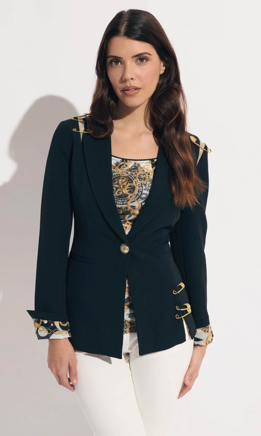 Pin Brooch One Button Jacket