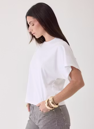 Suprima Cotton Interlock Semi Relaxed Short Sleeve Crewneck