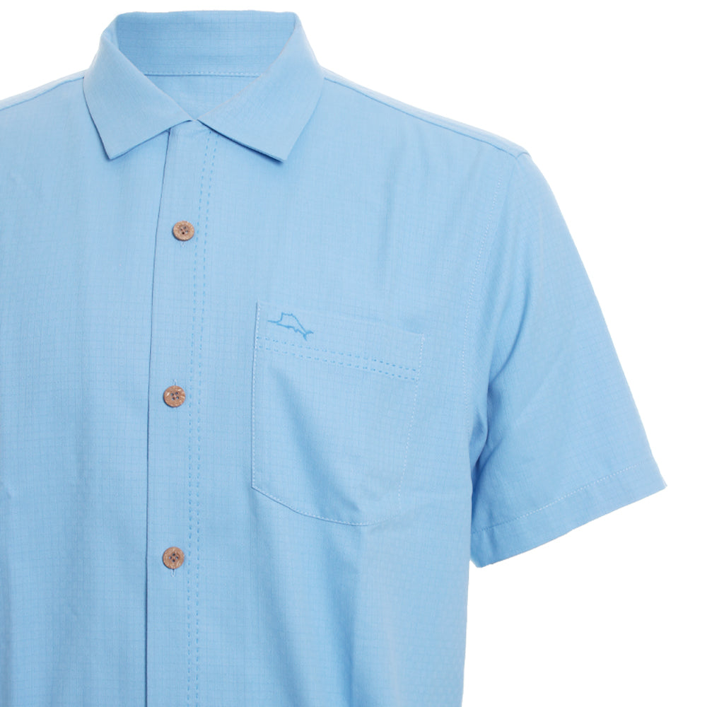 Coastal Breeze Check Button-Down Shirt