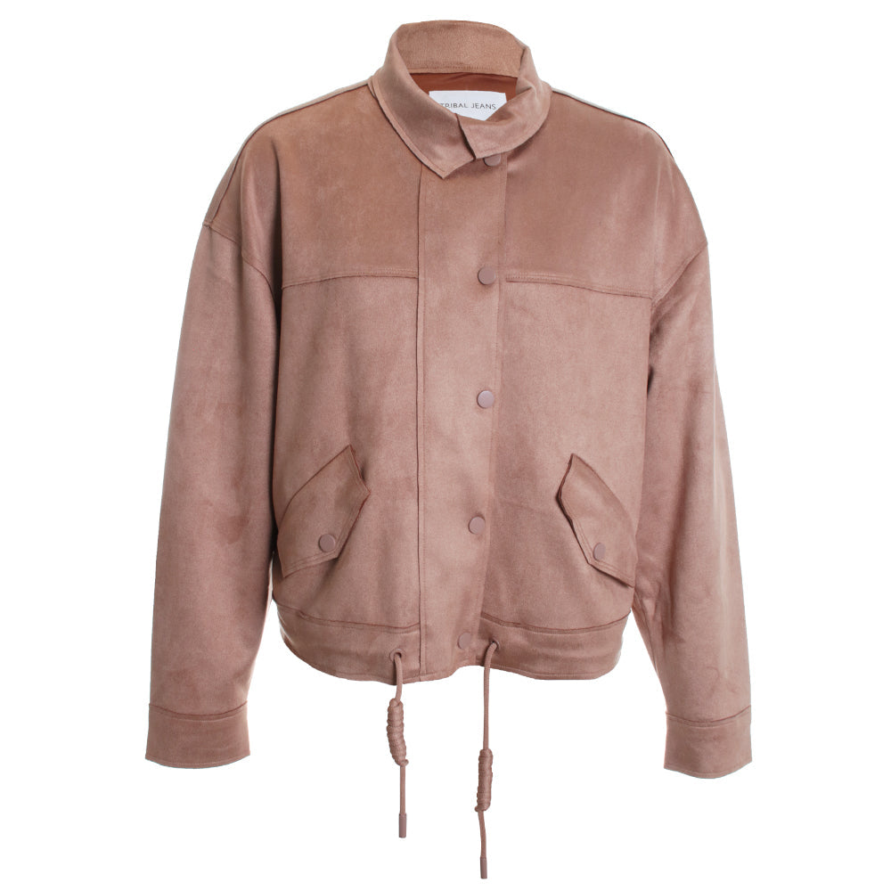 Drop Shoulder Jacket with Pockets