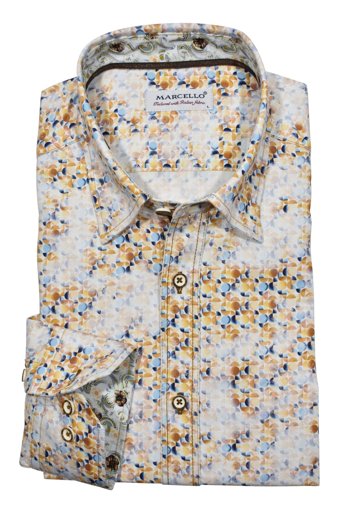 W003S Shaded Geometric Shirt