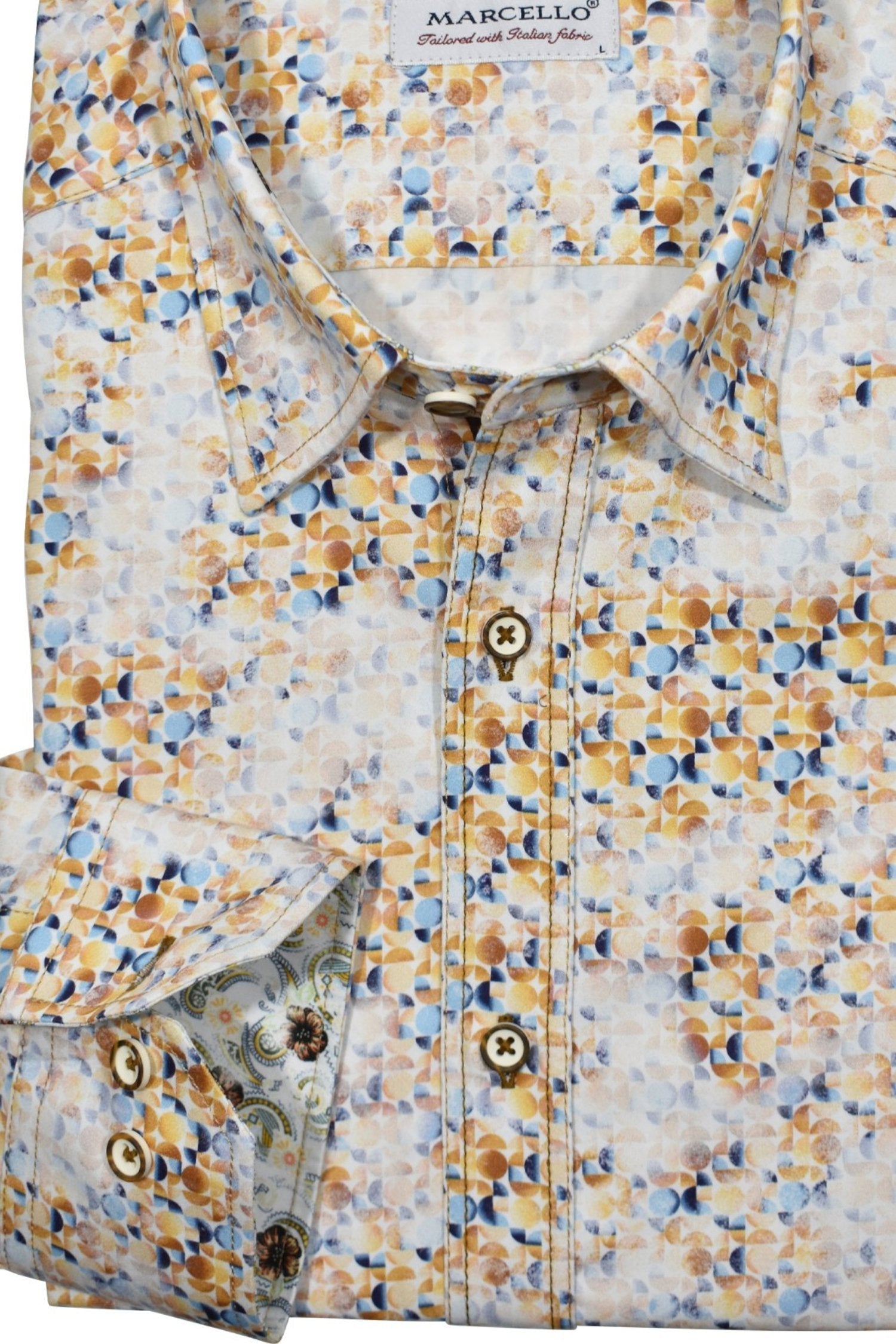 W003S Shaded Geometric Shirt
