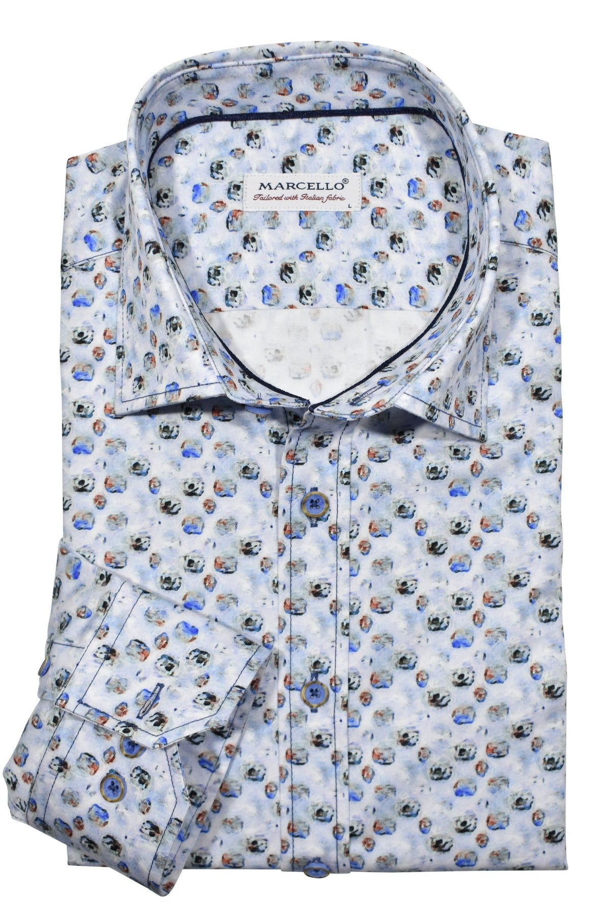 W015 Abstract Painted Sport Shirt
