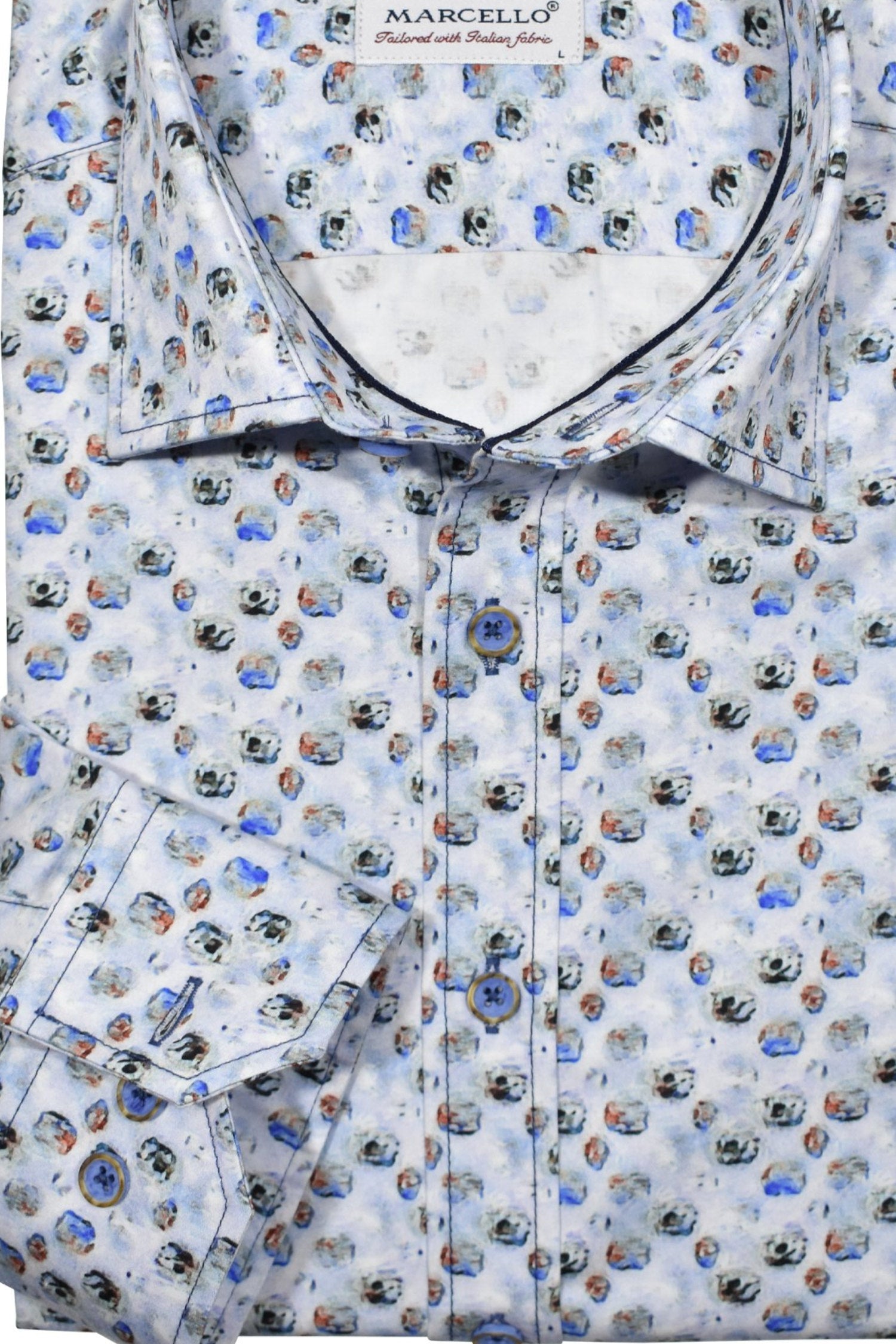 W015 Abstract Painted Sport Shirt