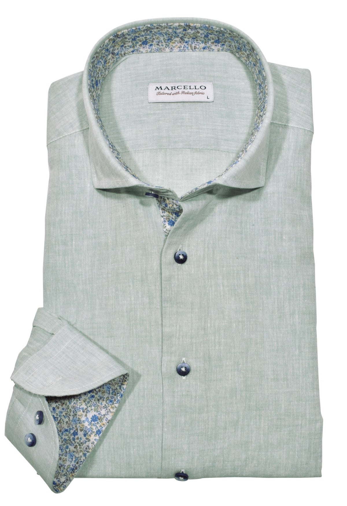 W017S Mist Boardwalk Cotton Linen Sport Short Sleeve