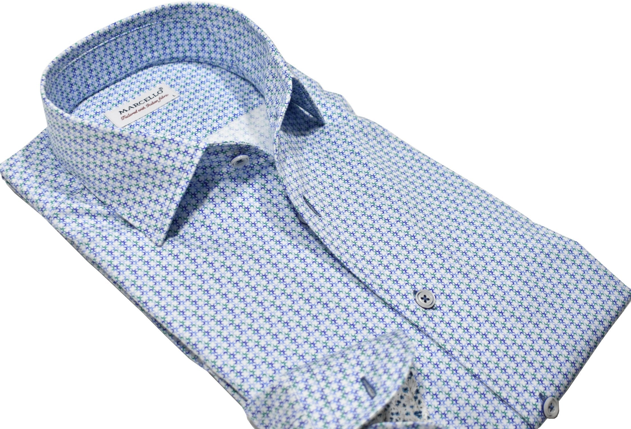 W020R Indigo Clover Roll Collar