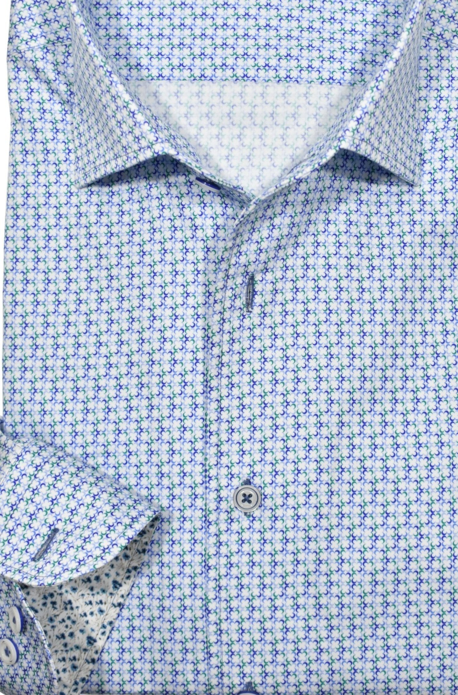 W020R Indigo Clover Roll Collar