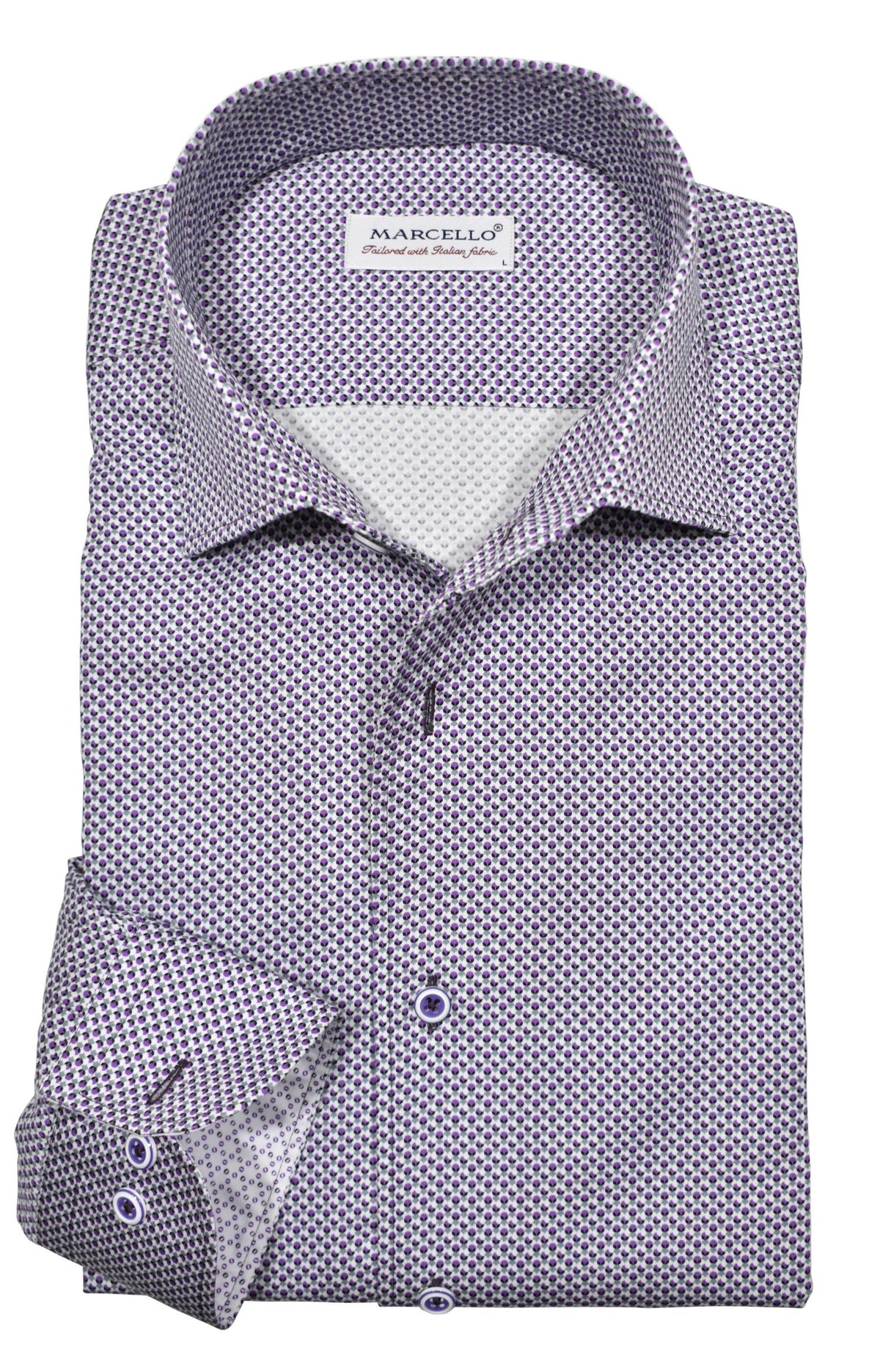 W029R Plum Concentric Roll Collar