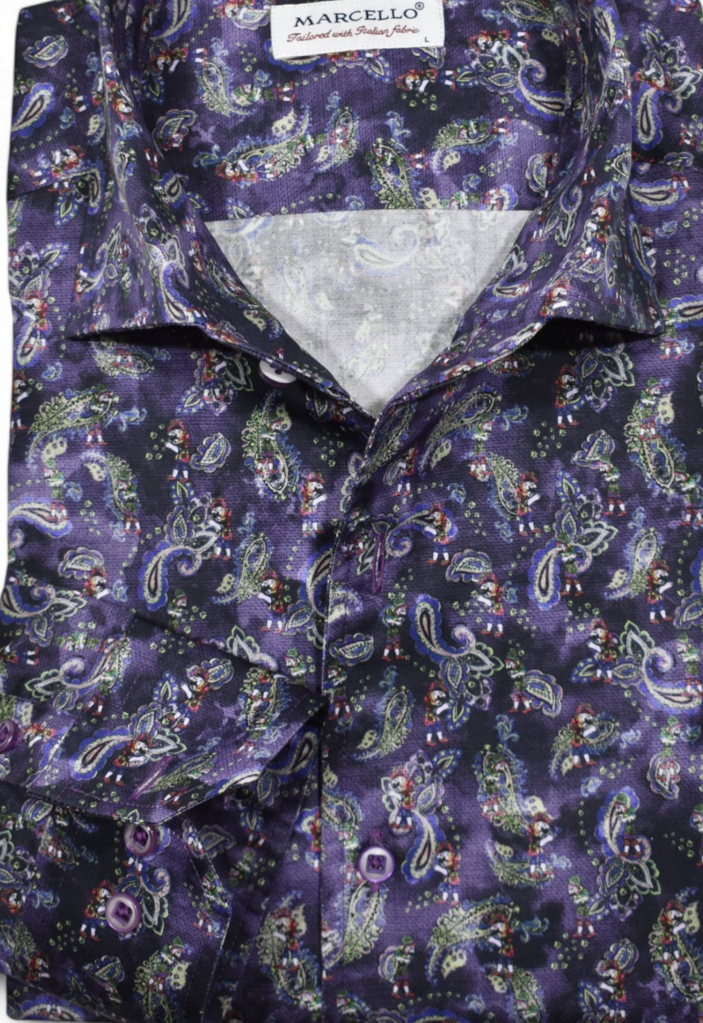 W053R Nebula Paisely Roll Collar