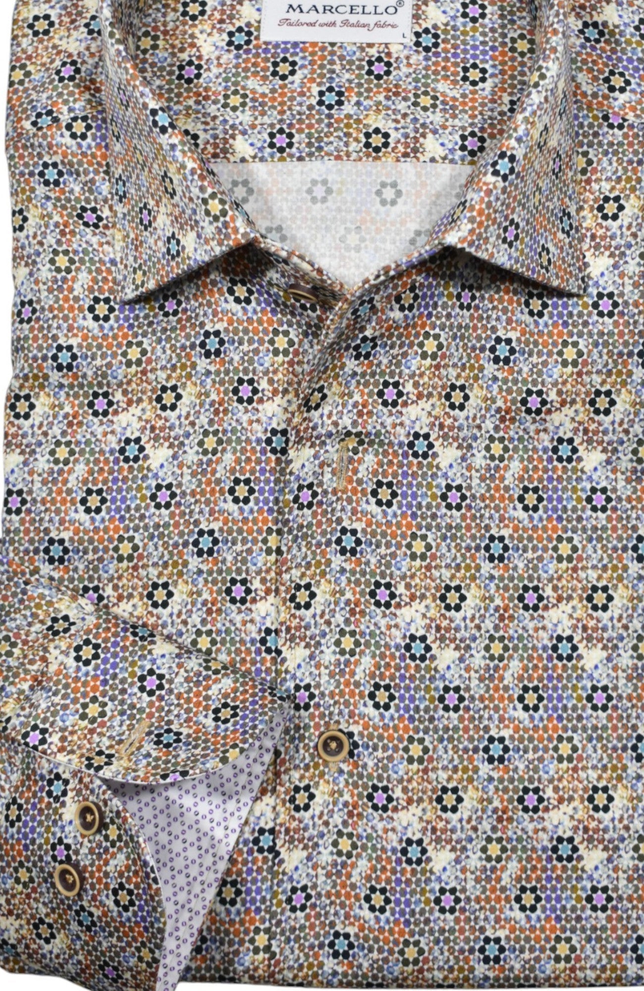 W071R Carnivale Roll Collar Shirt