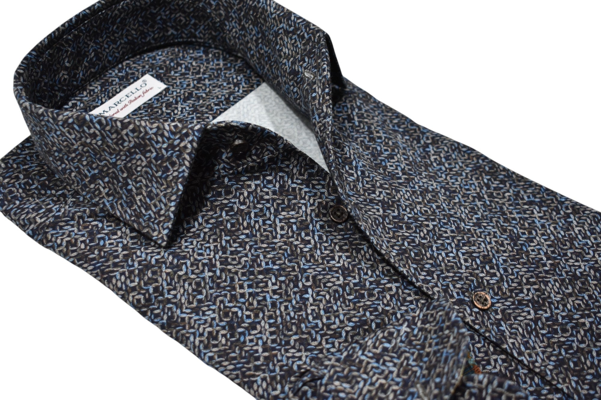 W072R Mochachino Link Roll Collar Shirt