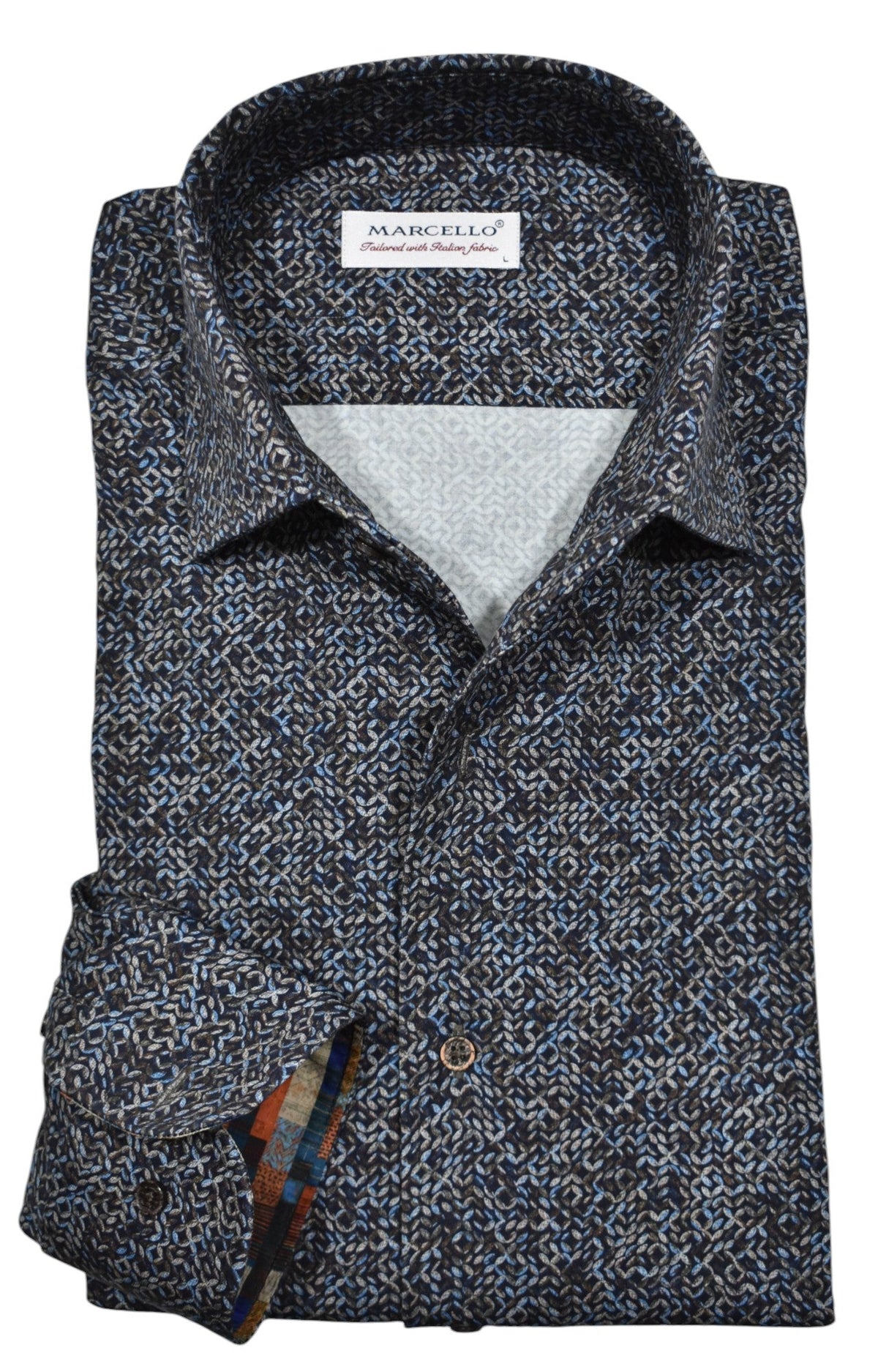 W072R Mochachino Link Roll Collar Shirt