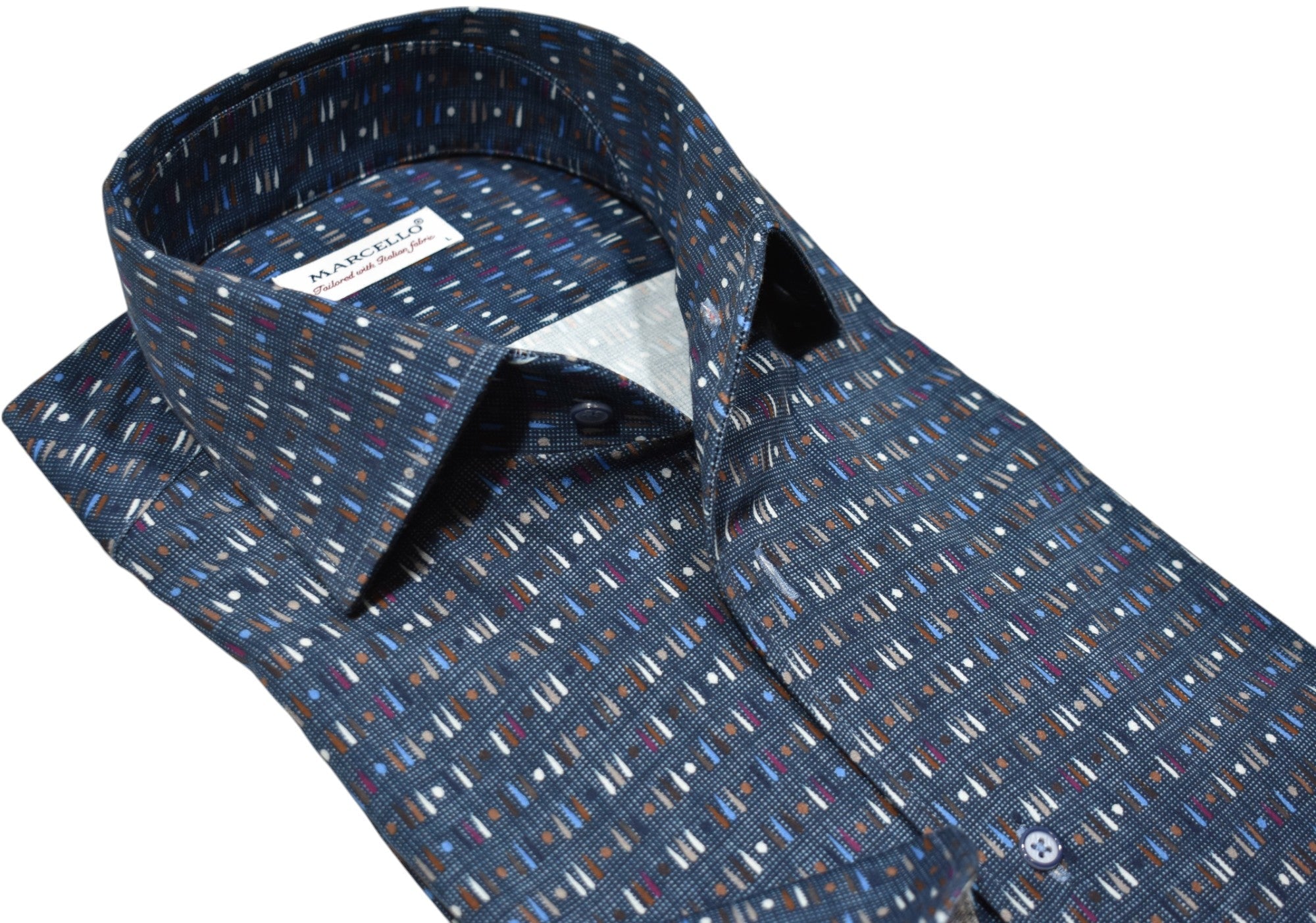 W073R Teardrop Hopsack Roll Collar