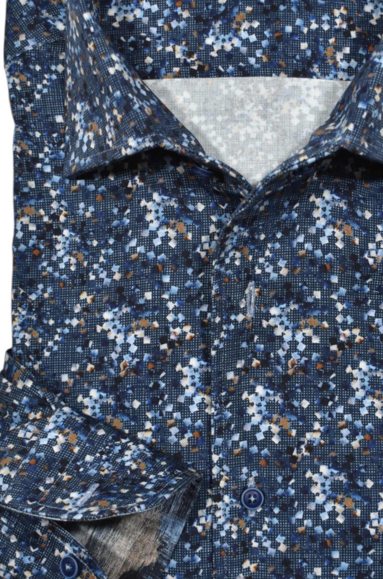 W075R Perplexed Graphic Roll Collar