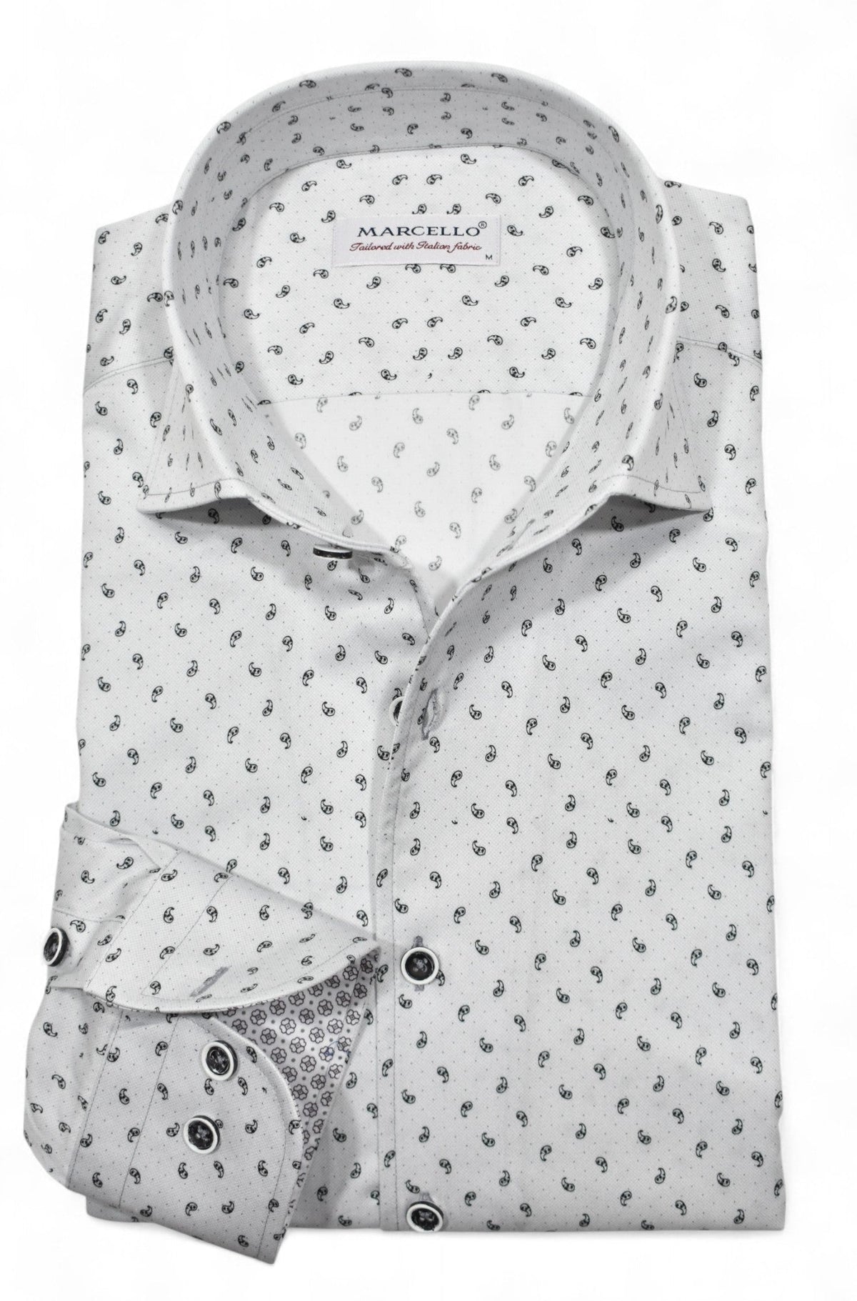 W107 Black Mini Paisley