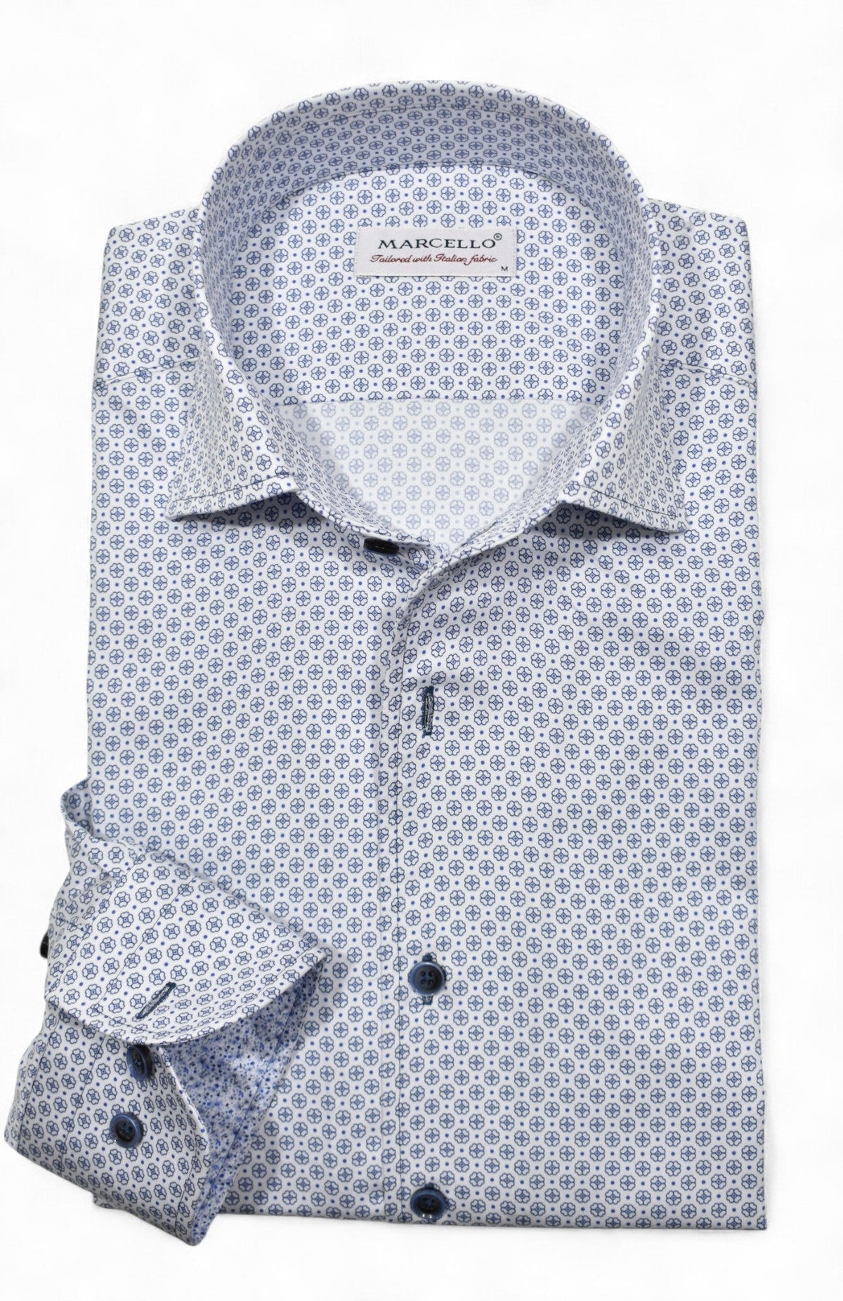 W121 Classic Navy Floral Medallion