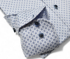 W121 Classic Navy Floral Medallion