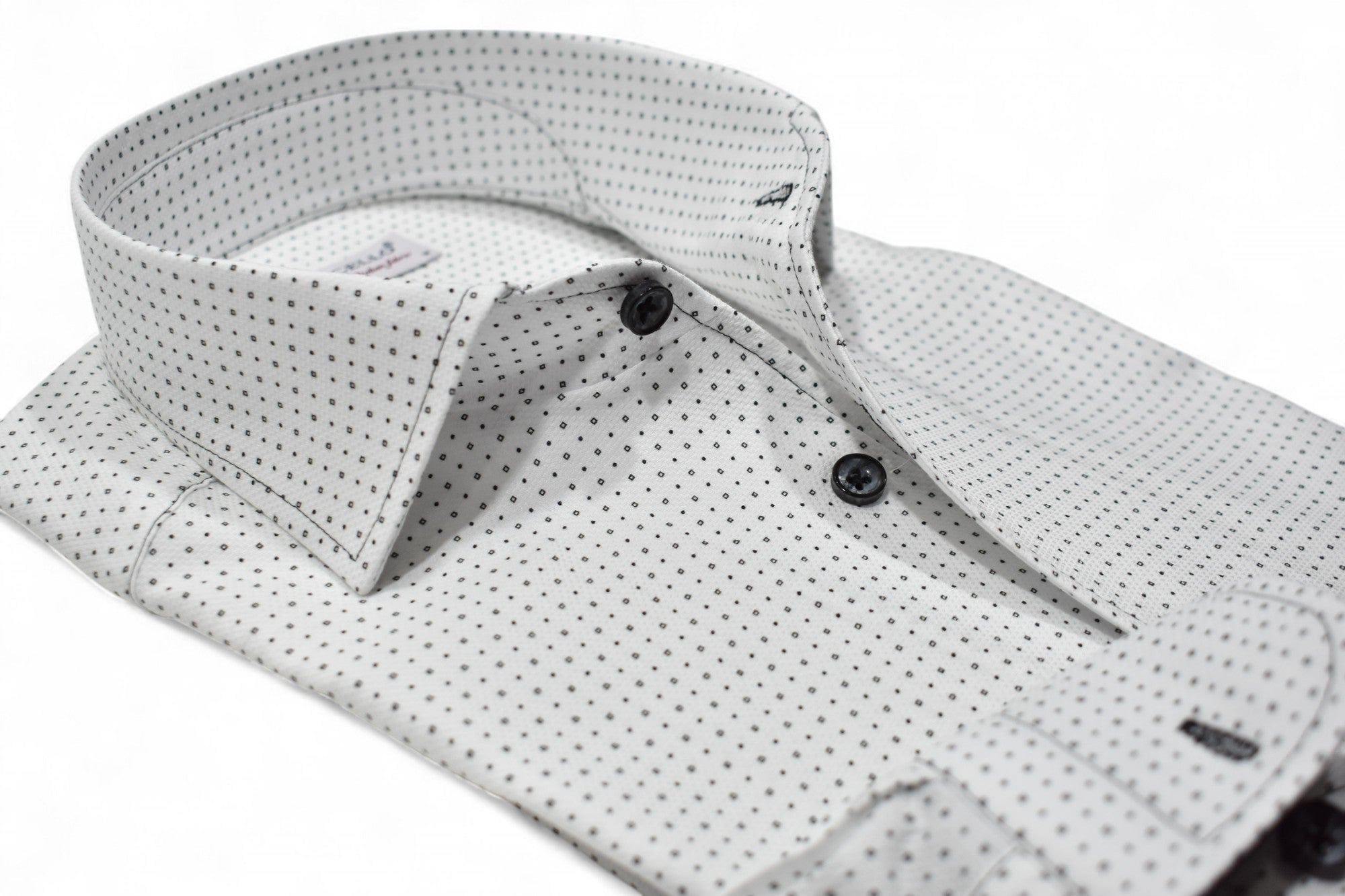 W132 White with Black Fine Square
