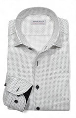 W132 White with Black Fine Square