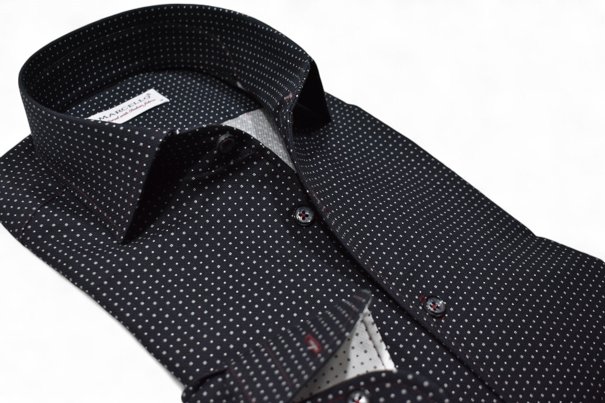 W133 Black with White Fine Squares